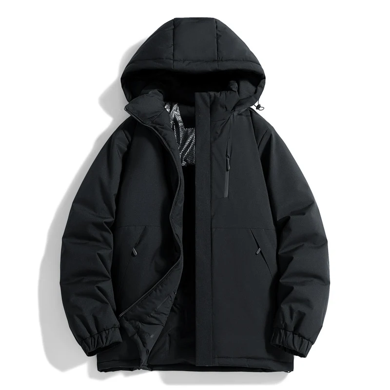 Herren Technischer Steppparka mit Kapuze, Thermo-Isolierung und Brust-Reißverschlusstasche Nord Taschen