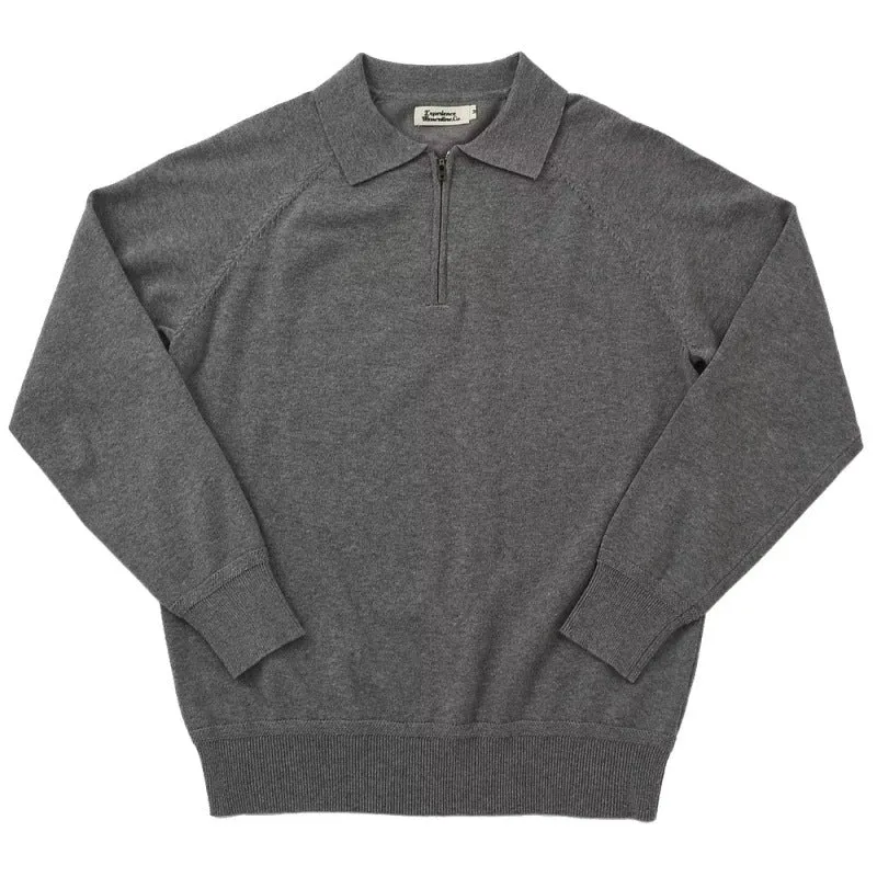 Herren Feiner Halbzip-Polopullover aus Feinstrick mit Polokragen und Rippbündchen Nord Taschen