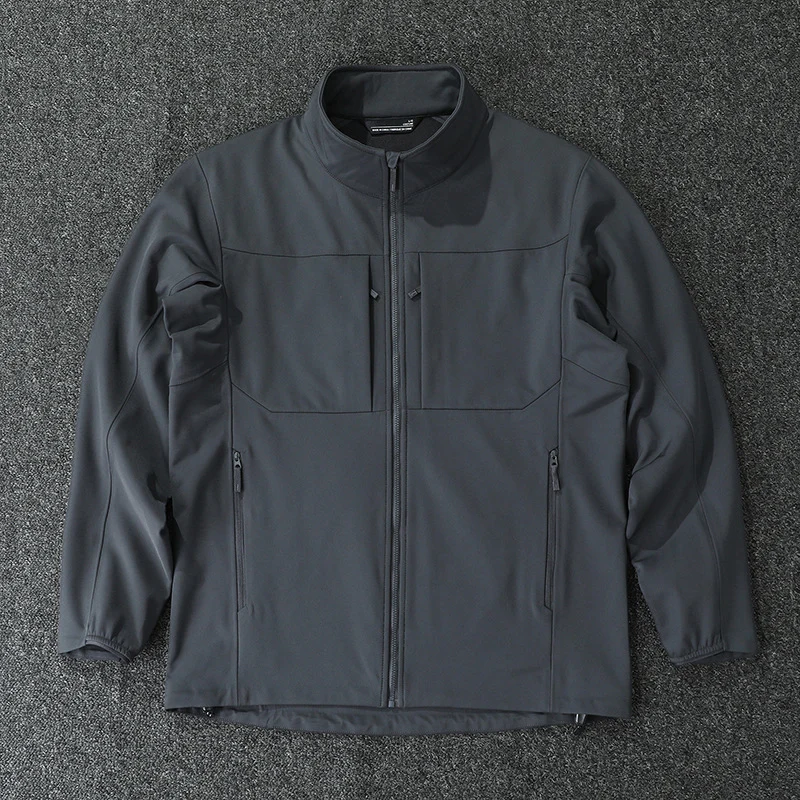 Herren Technische Softshelljacke mit Stehkragen und verdeckten Reißverschlusstaschen Nord Taschen