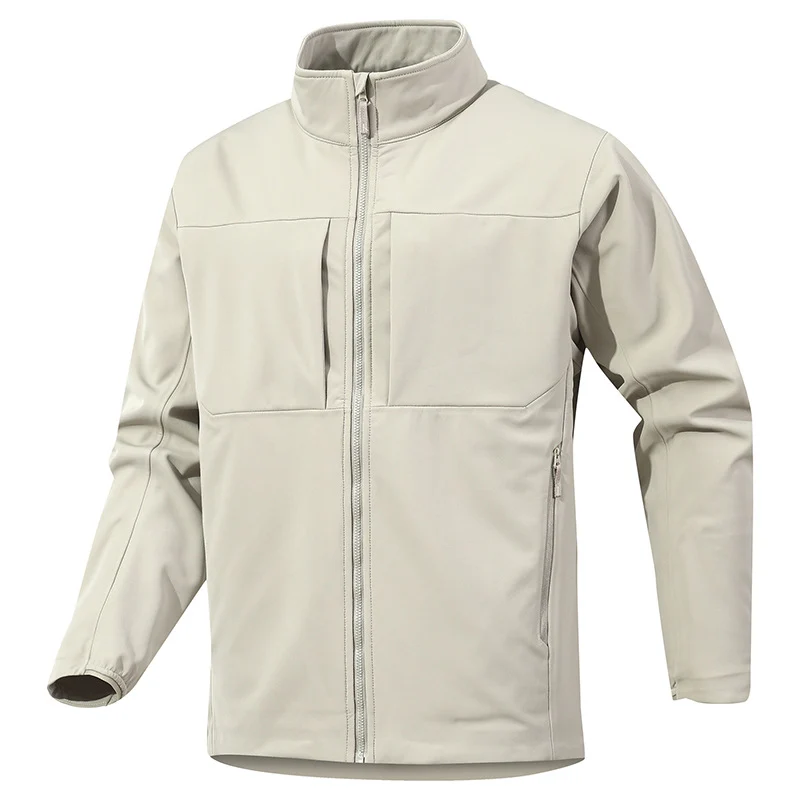 Herren Technische Softshelljacke mit Stehkragen und verdeckten Reißverschlusstaschen Nord Taschen