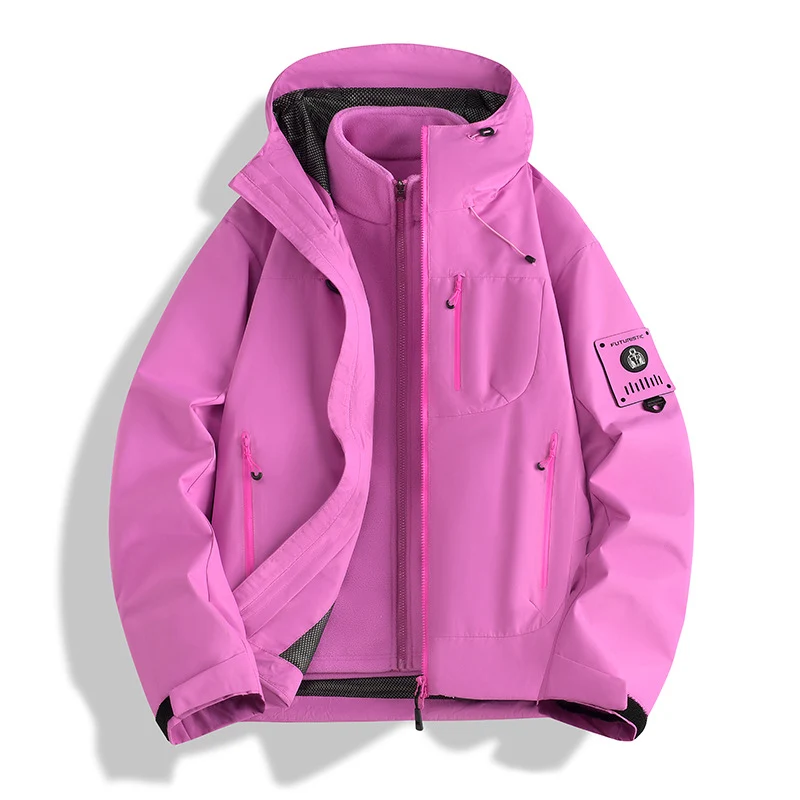 Herren Multifunktionale Softshell-Jacke mit abnehmbarem Fleecefutter, taktischen Reißverschlusstaschen und Kapuze Nord Taschen
