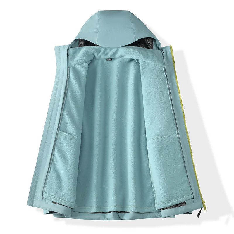 Herren Multifunktionale Softshell-Jacke mit abnehmbarem Fleecefutter, taktischen Reißverschlusstaschen und Kapuze Nord Taschen
