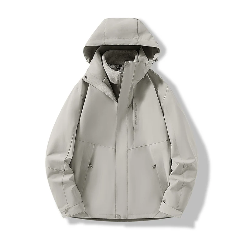 Herren Minimalistische City-Outdoorjacke mit verschweißten Nähten, verstellbarer Kapuze und Thermofutter Nord Taschen