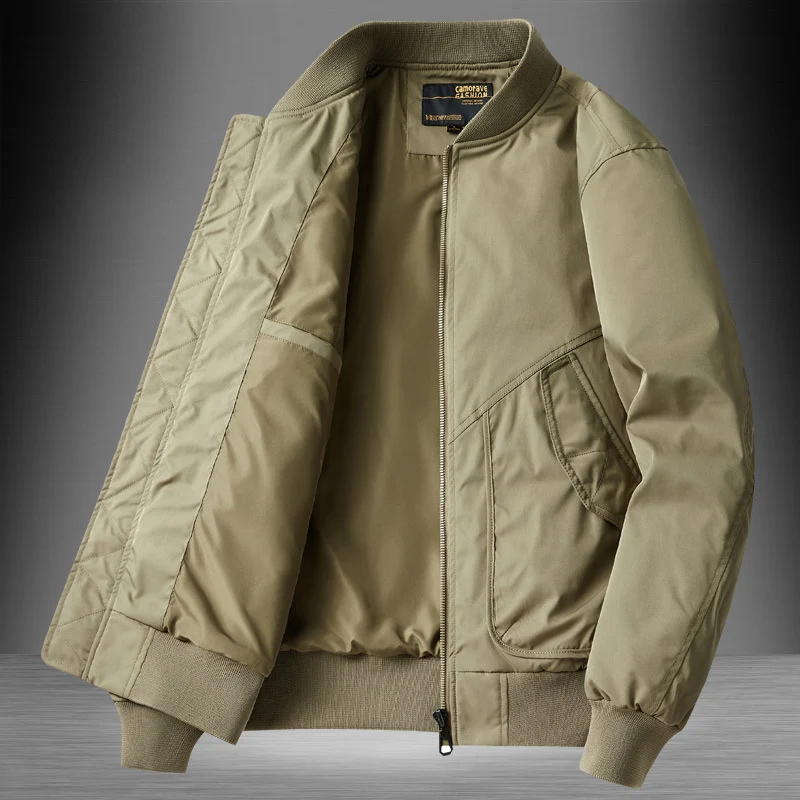 Herren Classic Bomberjacke im Utility-Look mit gesteppter Thermofütterung und Schrägeingrifftaschen Nord Taschen
