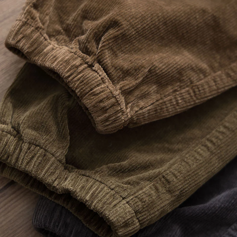 Herren Chino-Joggerhose aus Baumwollmix mit elastischem Bund, Tunnelzug und elastischen Knöchelbündchen Nord Taschen