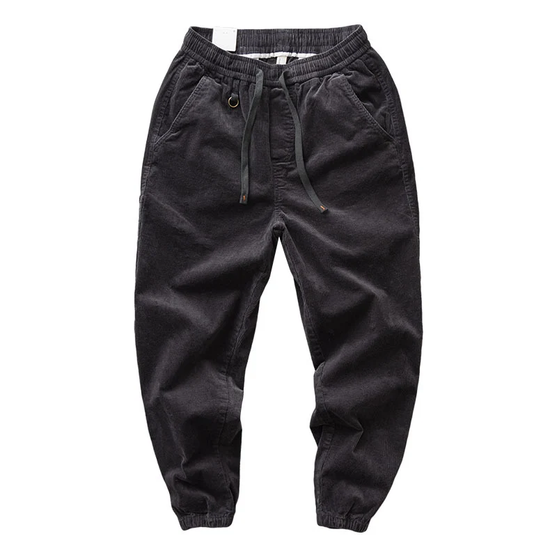 Herren Chino-Joggerhose aus Baumwollmix mit elastischem Bund, Tunnelzug und elastischen Knöchelbündchen Nord Taschen