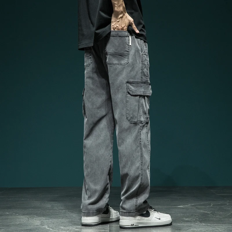 Herren Cargohose im Camouflage-Utility-Stil mit geradem Bein und robustem Canvas Nord Taschen