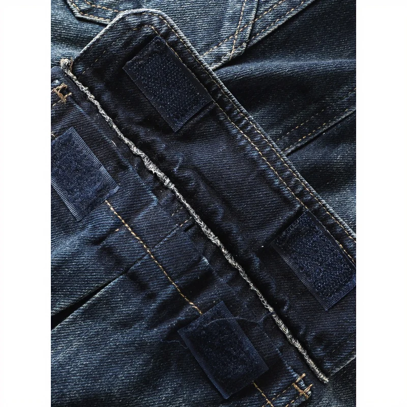 Herren Cargo-Jeans mit aufgesetzten Beintaschen und Used-Waschung Nord Taschen