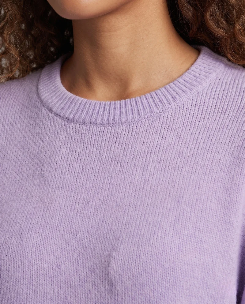 Damen Oversize Longpullover im Mohair‑Look mit Rundhals, überschnittener Schulter und seitlichem Schlitz Nord Taschen