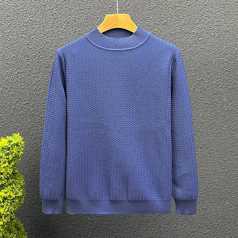 Damen Strukturierter Rollkragenpullover aus feinem Waffelstrick Nord Taschen