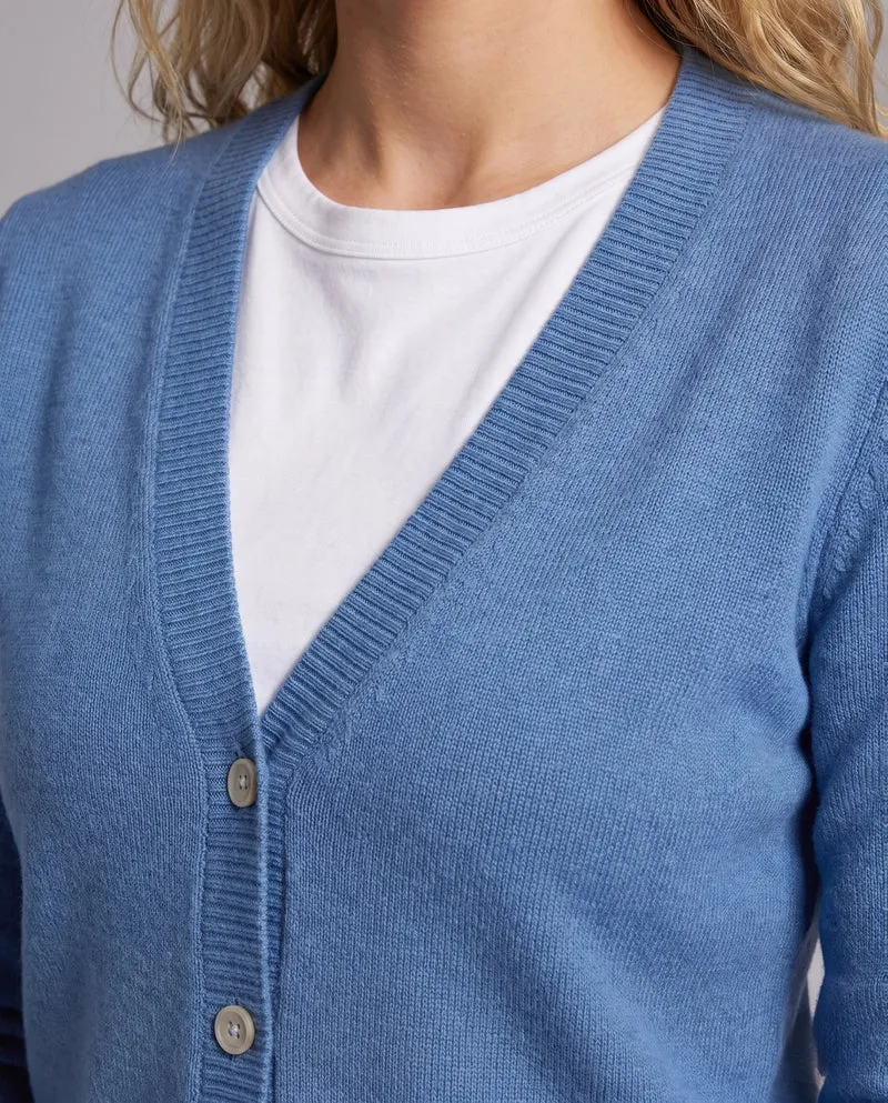 Damen Feinstrick-Knopfcardigan mit tiefem V‑Ausschnitt und kaschmirähnlicher Weichheit Nord Taschen
