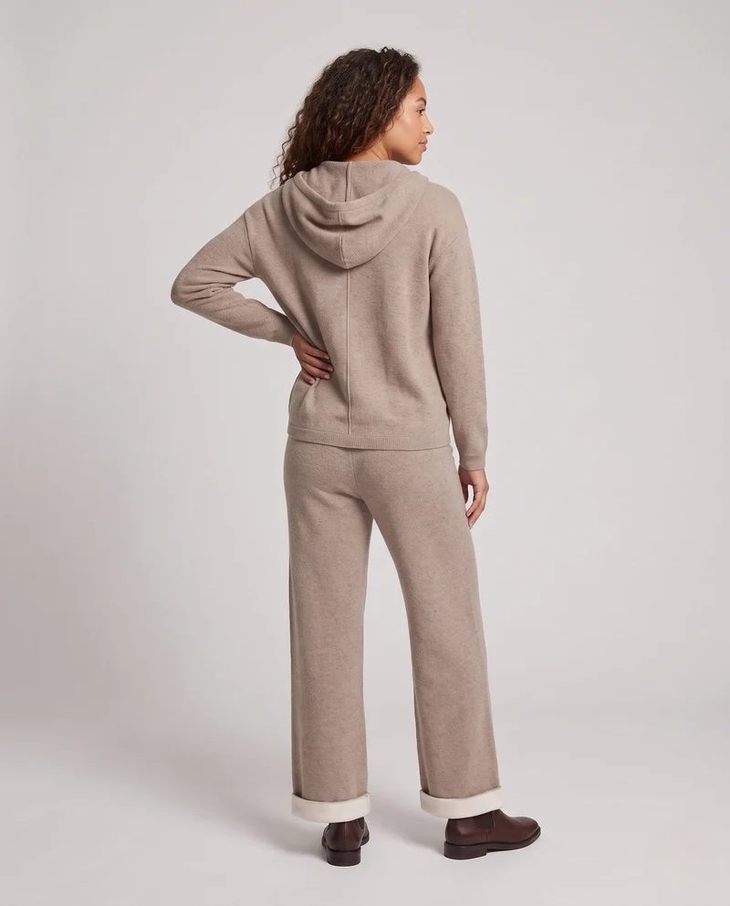 Damen Kapuzen‑Strickjacke mit Zweiwege‑Reißverschluss, Kängurutaschen und kaschmirähnlicher Weichheit Nord Taschen
