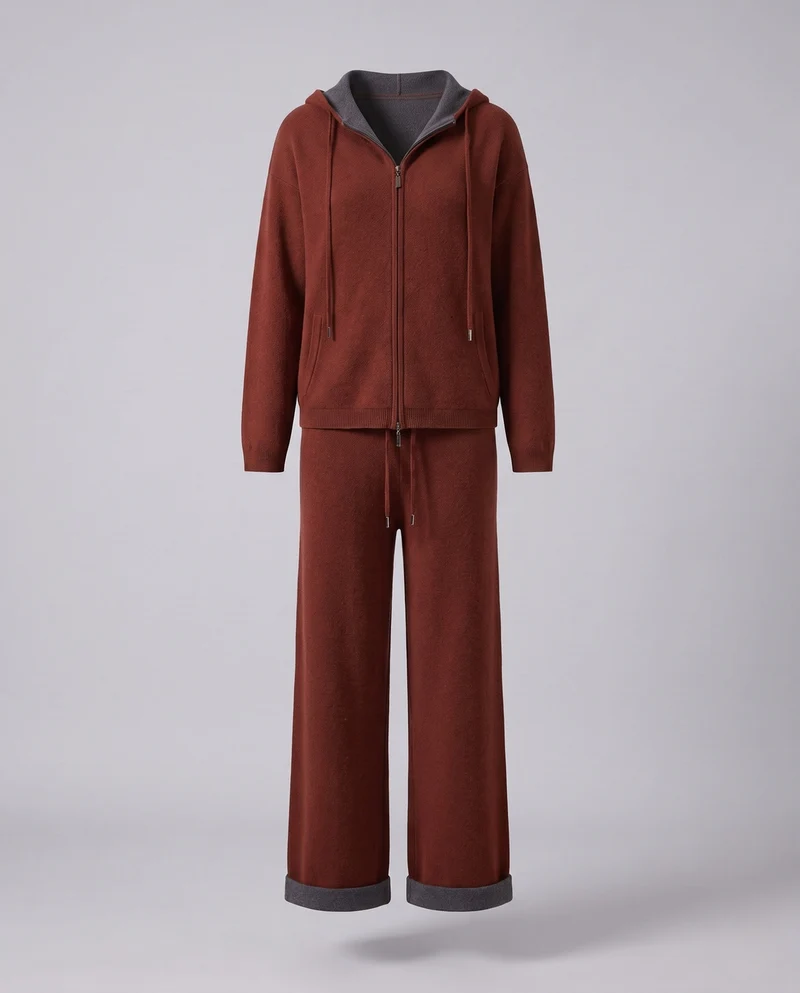 Damen Kapuzen‑Strickjacke mit Zweiwege‑Reißverschluss, Kängurutaschen und kaschmirähnlicher Weichheit Nord Taschen
