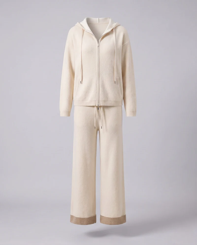 Damen Kapuzen‑Strickjacke mit Zweiwege‑Reißverschluss, Kängurutaschen und kaschmirähnlicher Weichheit Nord Taschen