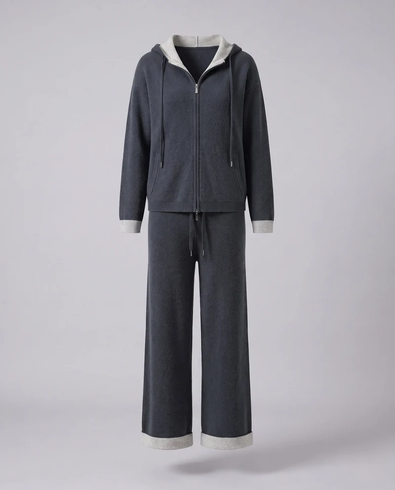 Damen Kapuzen‑Strickjacke mit Zweiwege‑Reißverschluss, Kängurutaschen und kaschmirähnlicher Weichheit Nord Taschen