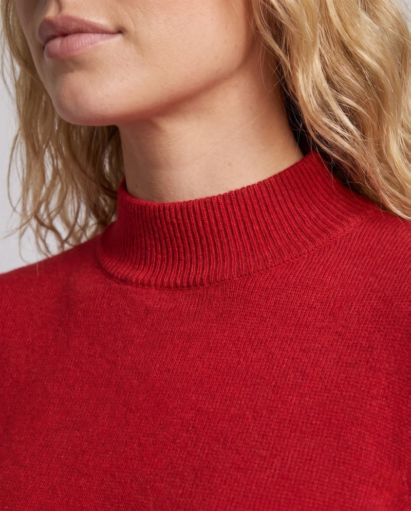 Damen Kaschmir‑Look Mockneckpullover mit extrafeinem Flor und schmaler Silhouette Nord Taschen
