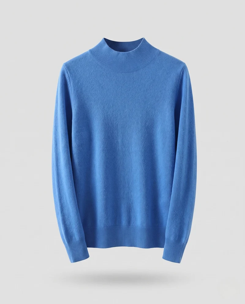 Damen Kaschmir‑Look Mockneckpullover mit extrafeinem Flor und schmaler Silhouette Nord Taschen