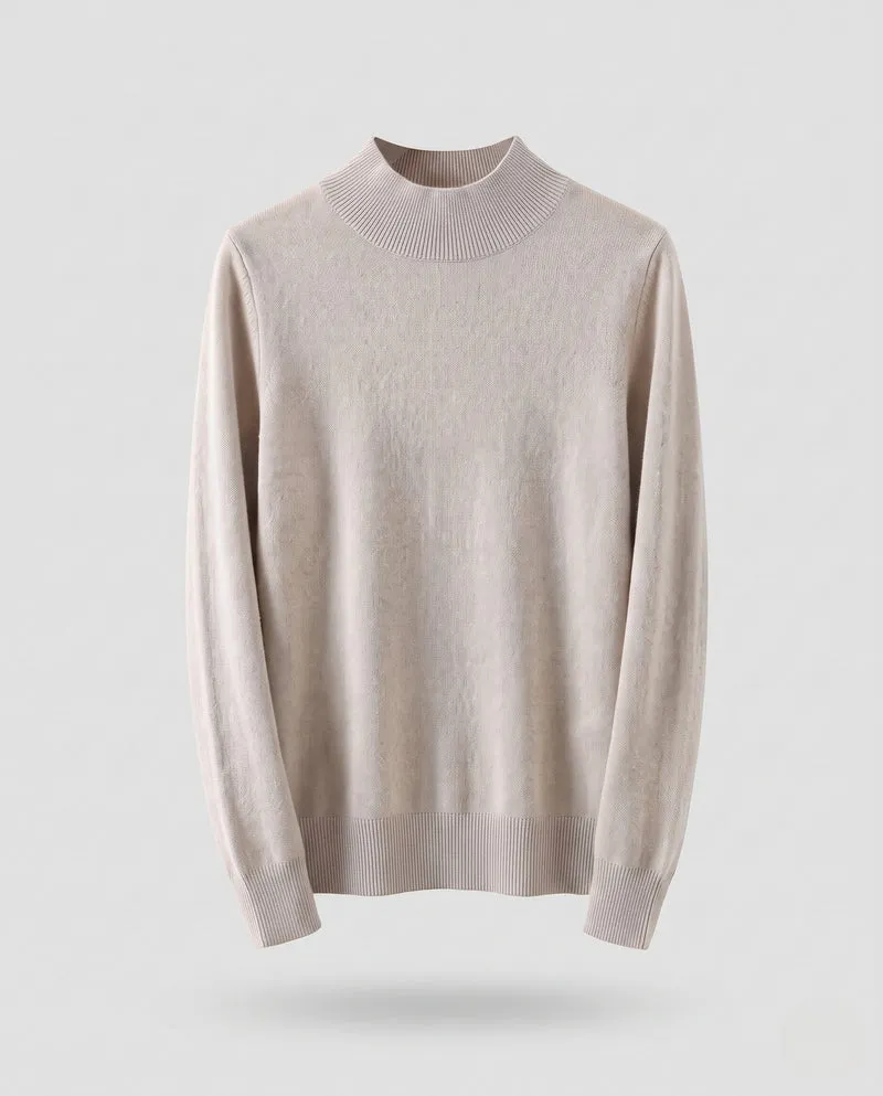 Damen Kaschmir‑Look Mockneckpullover mit extrafeinem Flor und schmaler Silhouette Nord Taschen
