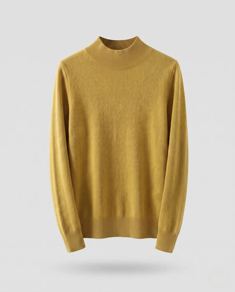 Damen Kaschmir‑Look Mockneckpullover mit extrafeinem Flor und schmaler Silhouette Nord Taschen