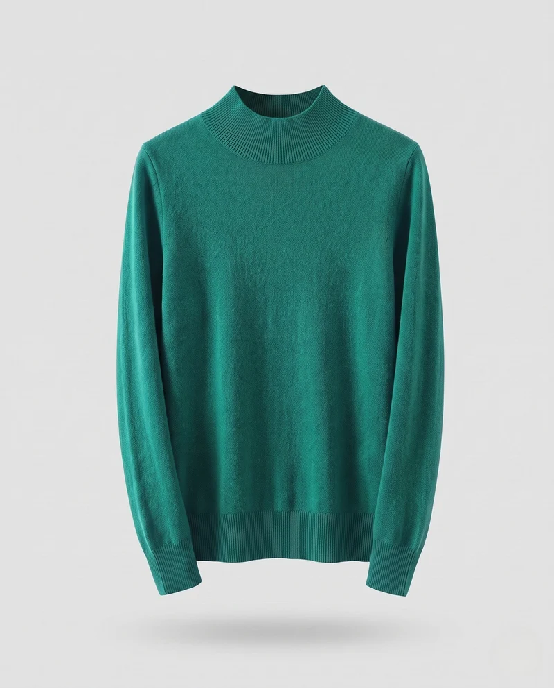 Damen Kaschmir‑Look Mockneckpullover mit extrafeinem Flor und schmaler Silhouette Nord Taschen