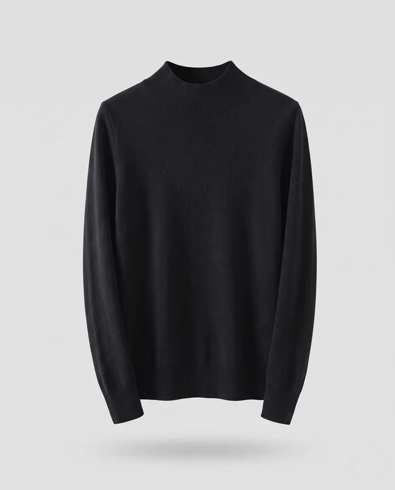 Damen Kaschmir‑Look Mockneckpullover mit extrafeinem Flor und schmaler Silhouette Nord Taschen