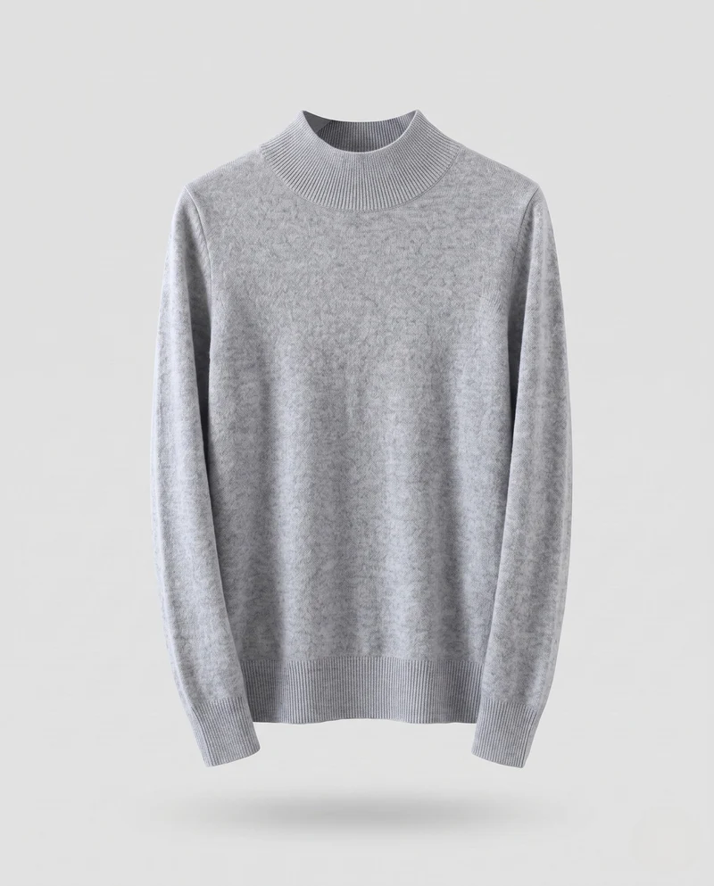Damen Kaschmir‑Look Mockneckpullover mit extrafeinem Flor und schmaler Silhouette Nord Taschen