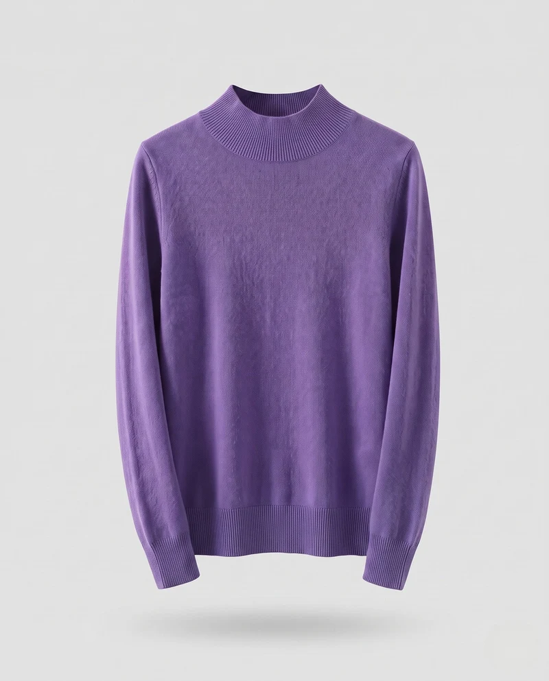Damen Kaschmir‑Look Mockneckpullover mit extrafeinem Flor und schmaler Silhouette Nord Taschen