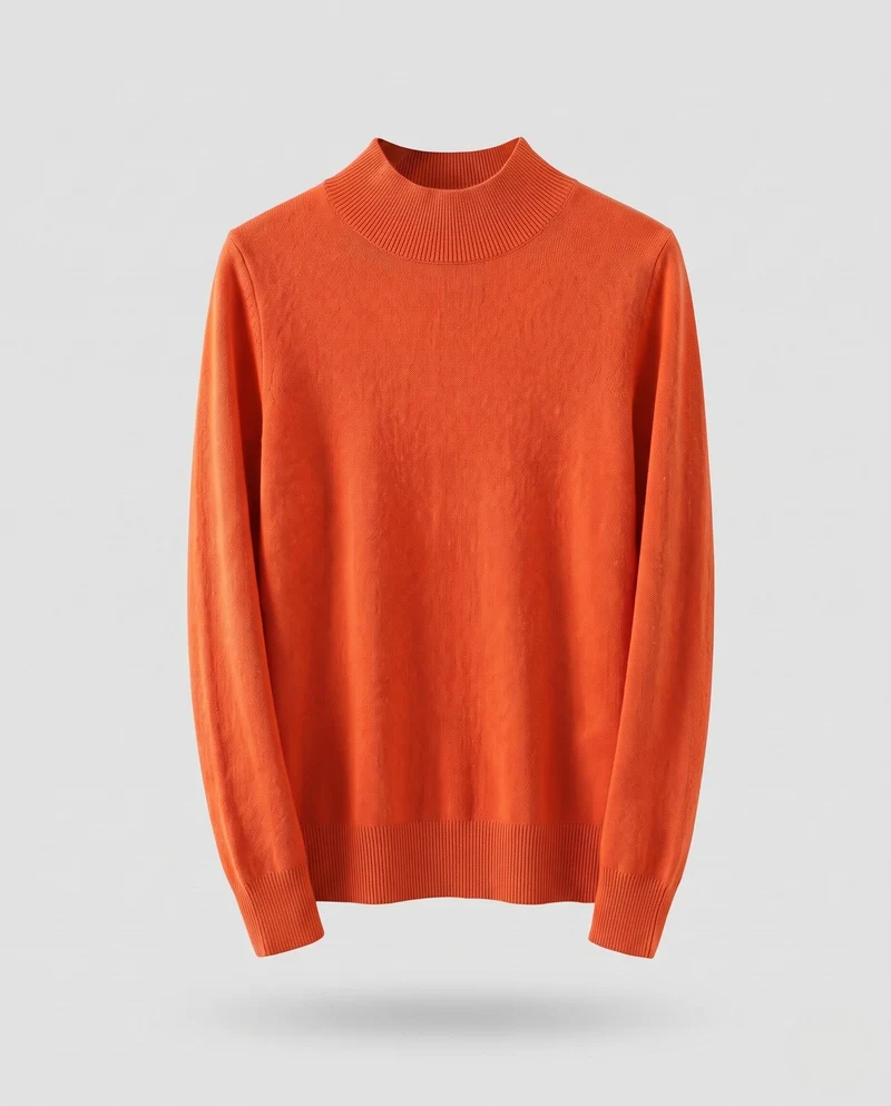 Damen Kaschmir‑Look Mockneckpullover mit extrafeinem Flor und schmaler Silhouette Nord Taschen