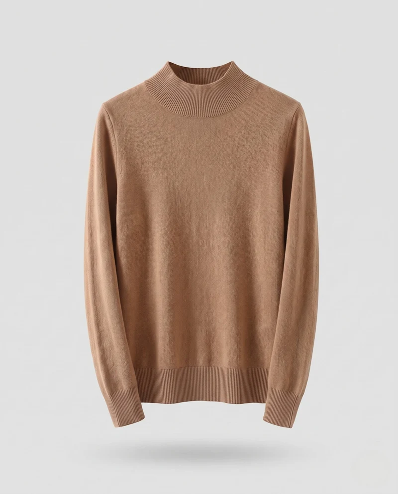 Damen Kaschmir‑Look Mockneckpullover mit extrafeinem Flor und schmaler Silhouette Nord Taschen