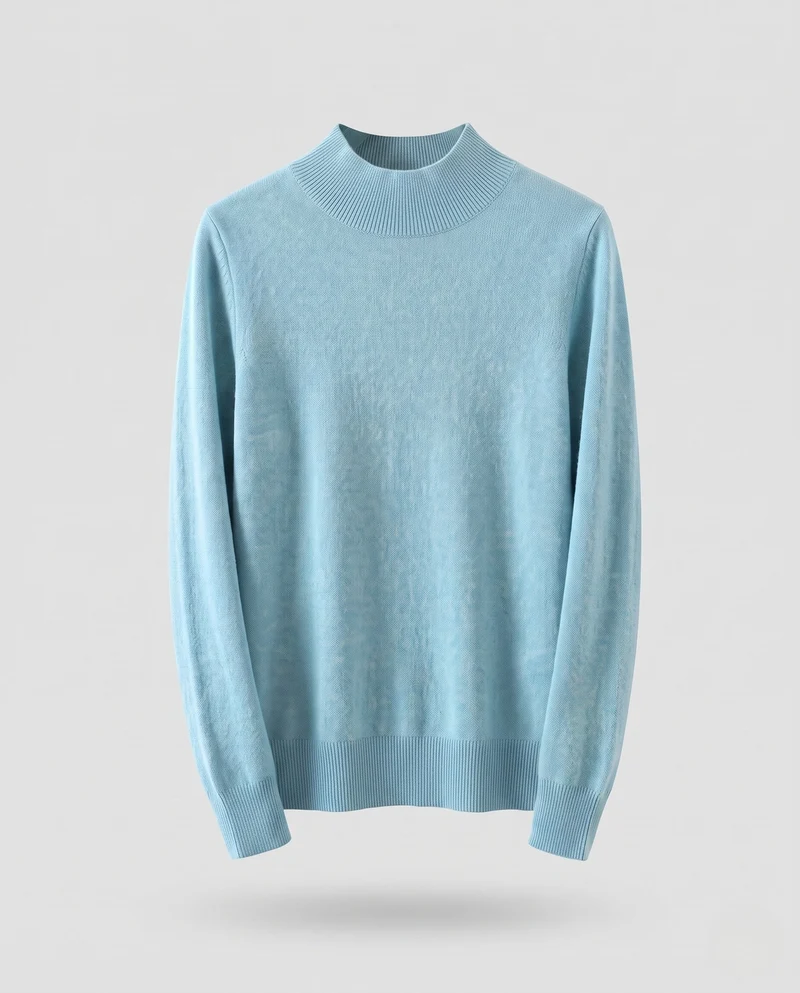 Damen Kaschmir‑Look Mockneckpullover mit extrafeinem Flor und schmaler Silhouette Nord Taschen