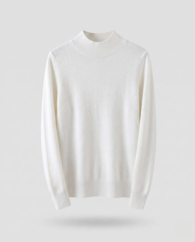 Damen Kaschmir‑Look Mockneckpullover mit extrafeinem Flor und schmaler Silhouette Nord Taschen