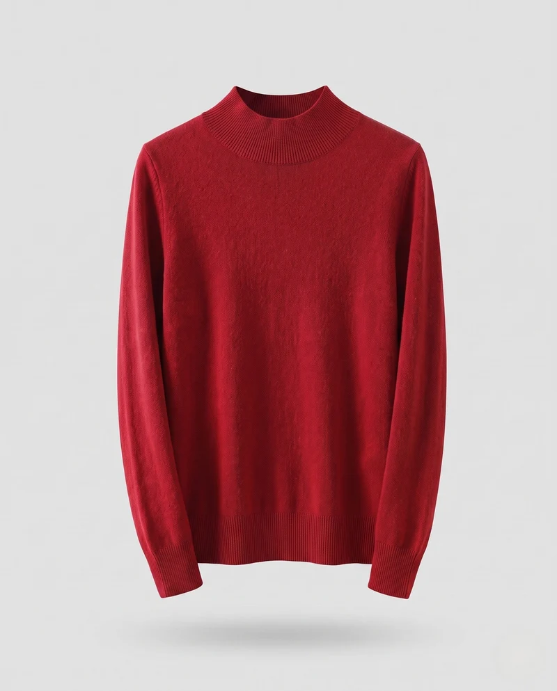 Damen Kaschmir‑Look Mockneckpullover mit extrafeinem Flor und schmaler Silhouette Nord Taschen