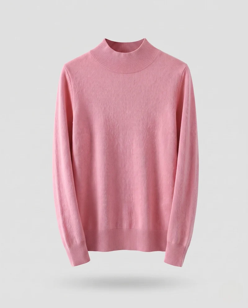 Damen Kaschmir‑Look Mockneckpullover mit extrafeinem Flor und schmaler Silhouette Nord Taschen