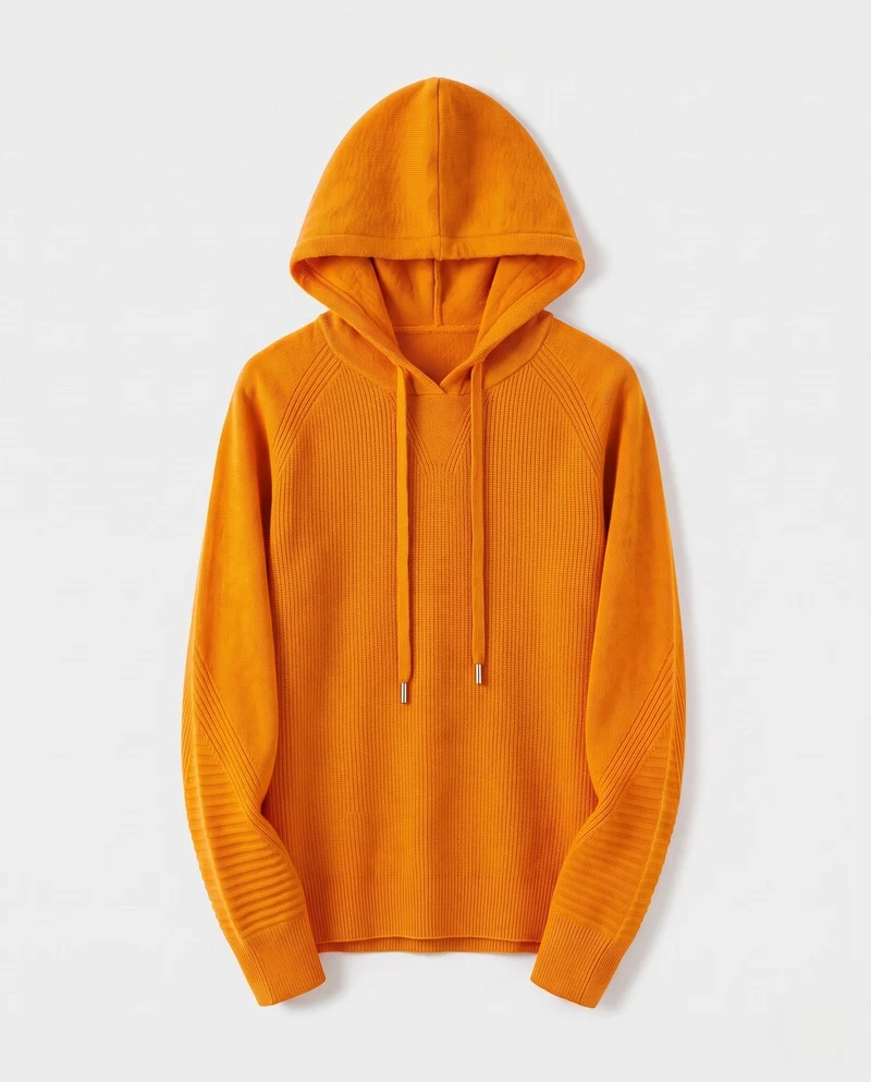 Damen Feinstrick-Kapuzenpullover mit kaschmirähnlicher Haptik und Zierkordeln Nord Taschen