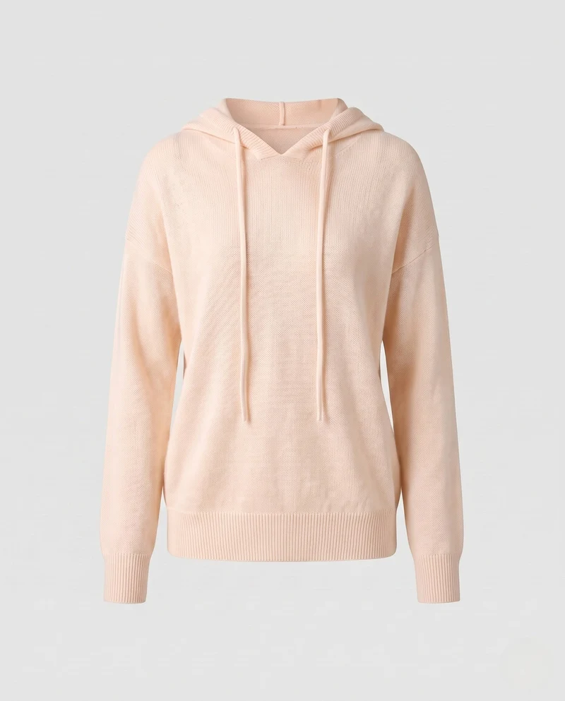 Damen Kapuzenpullover aus feinem Kaschmir‑Look mit lockerer Feinstrick‑Silhouette Nord Taschen