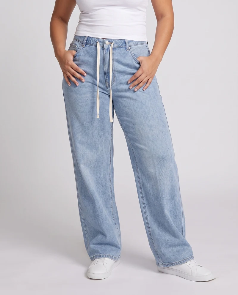 Frauen Bequeme Hohe Taille Jeans Nord Taschen