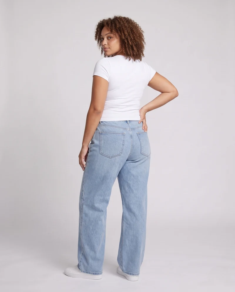 Frauen Bequeme Hohe Taille Jeans Nord Taschen