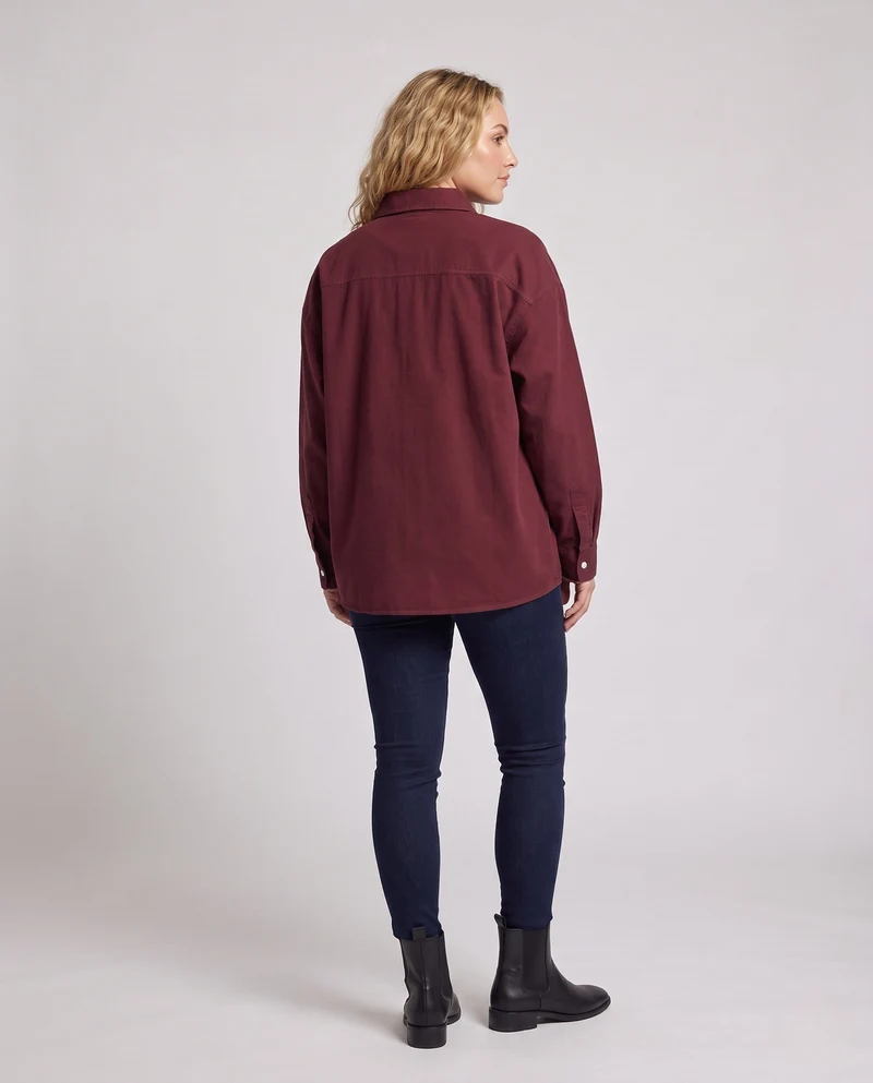 Damen Elegante und Weite Bluse Nord Taschen