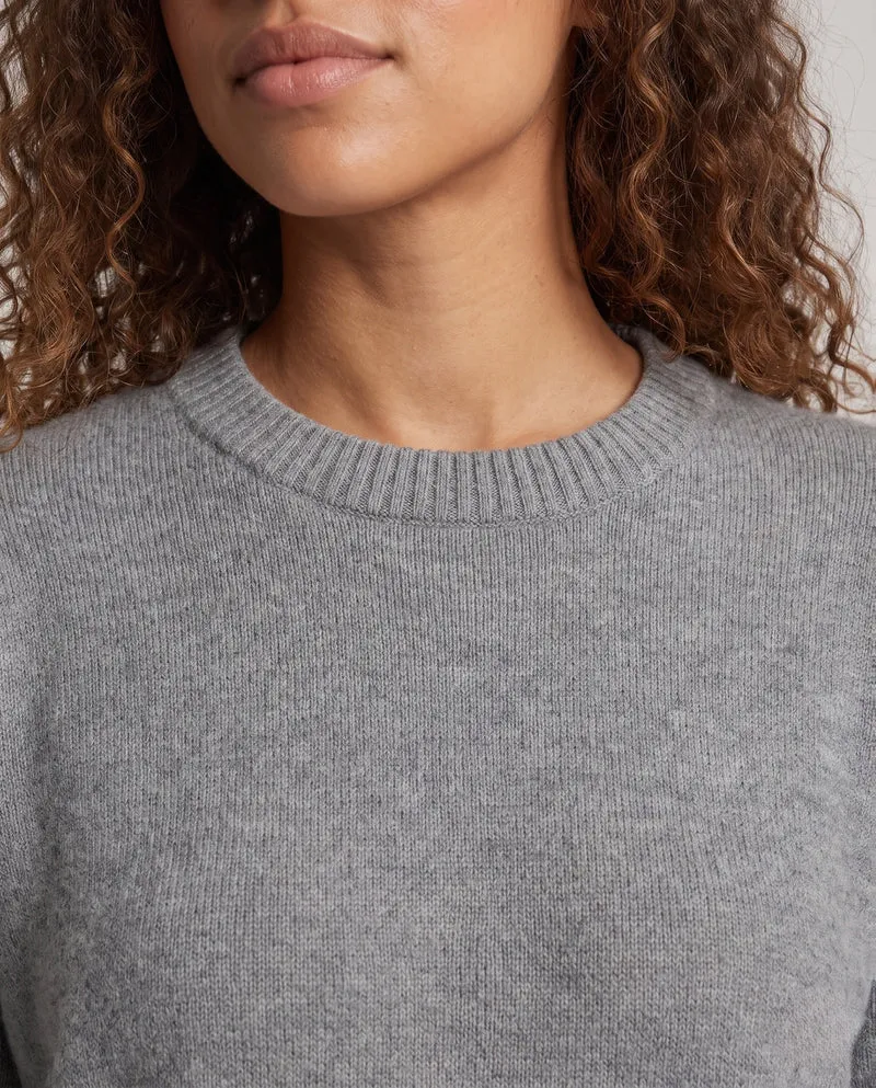 Damen Feinflauschiger Rundhalspullover mit Ajour‑Diamantkante Nord Taschen