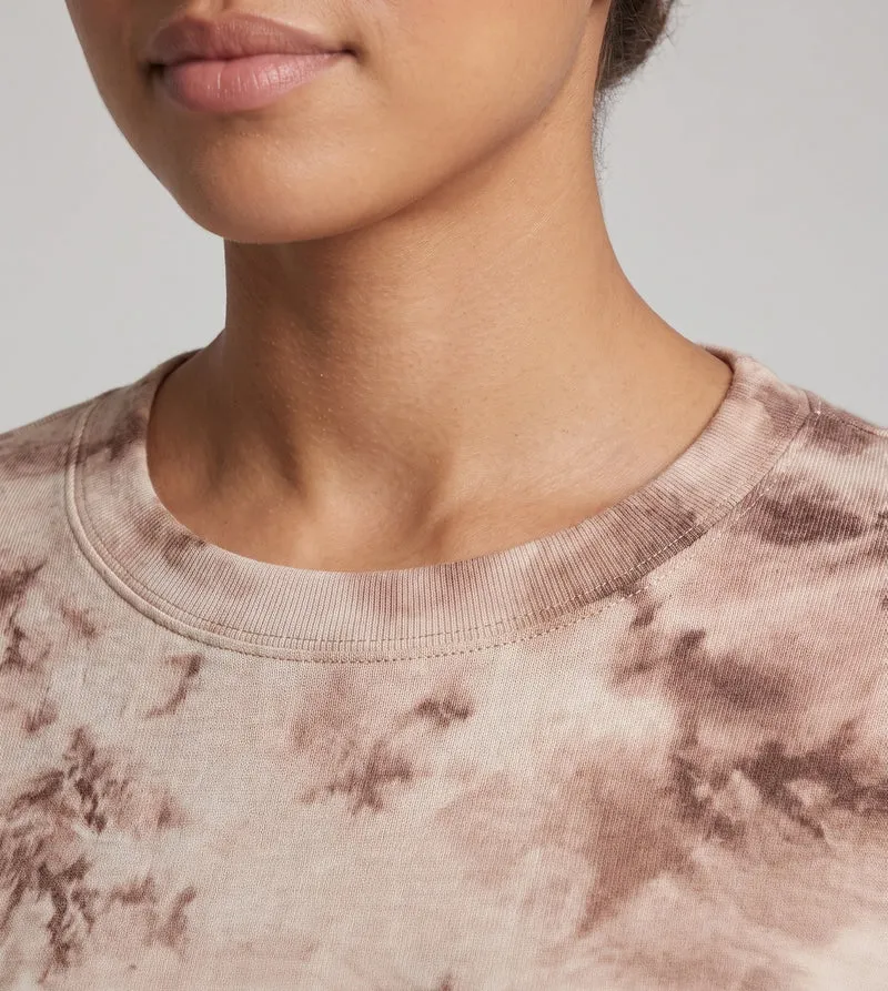 Damen Feines Langarmshirt mit zartem Allover-Print und Rundhalsausschnitt Nord Taschen