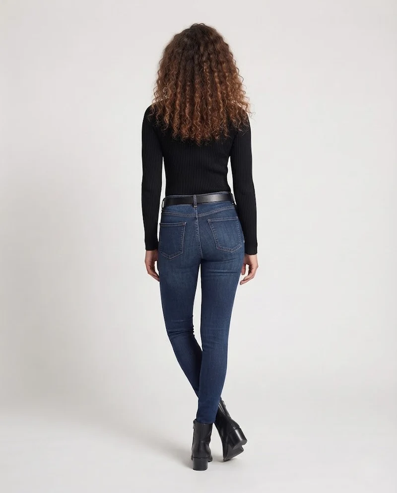 Damen Feiner Kaschmir‑Look Stehkragenpullover mit überschnittener Schulter Nord Taschen