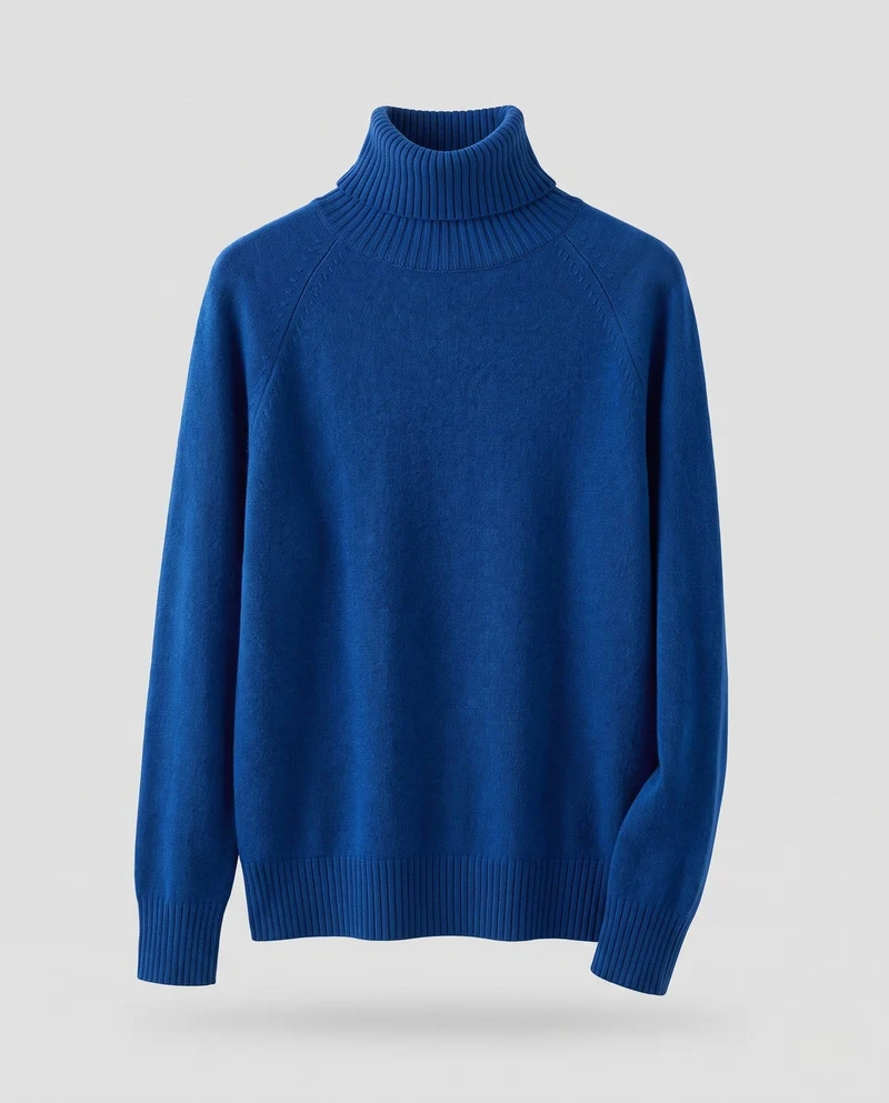 Damen Feiner Kaschmir‑Look Rollkragenpullover mit kastiger Kurzform und Raglanärmeln Nord Taschen