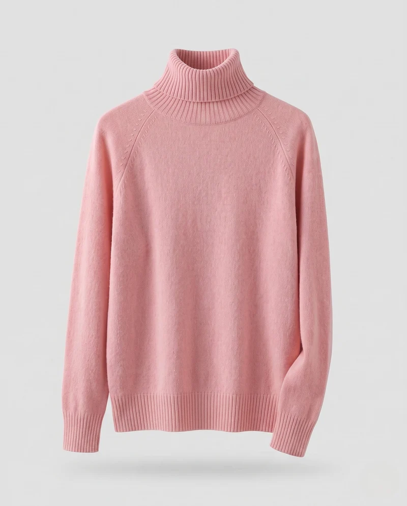 Damen Feiner Kaschmir‑Look Rollkragenpullover mit kastiger Kurzform und Raglanärmeln Nord Taschen