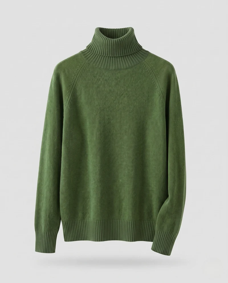 Damen Feiner Kaschmir‑Look Rollkragenpullover mit kastiger Kurzform und Raglanärmeln Nord Taschen