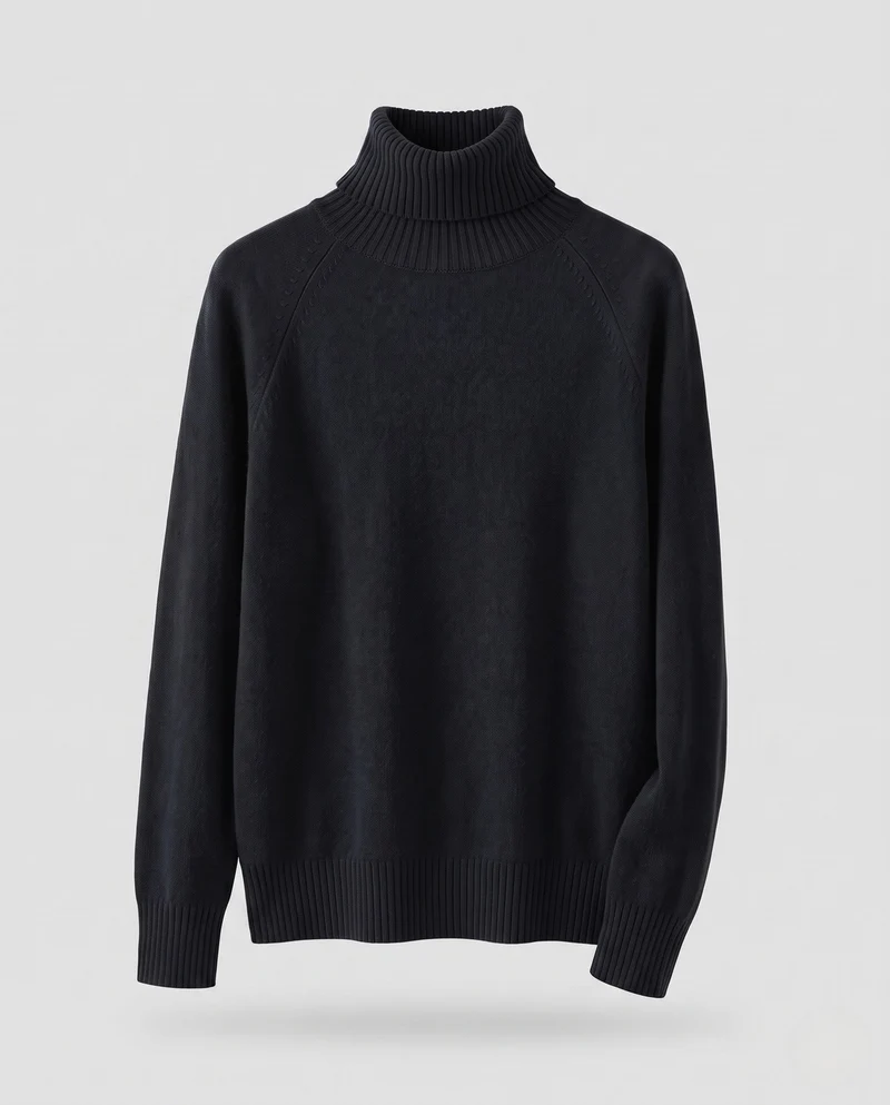 Damen Feiner Kaschmir‑Look Rollkragenpullover mit kastiger Kurzform und Raglanärmeln Nord Taschen