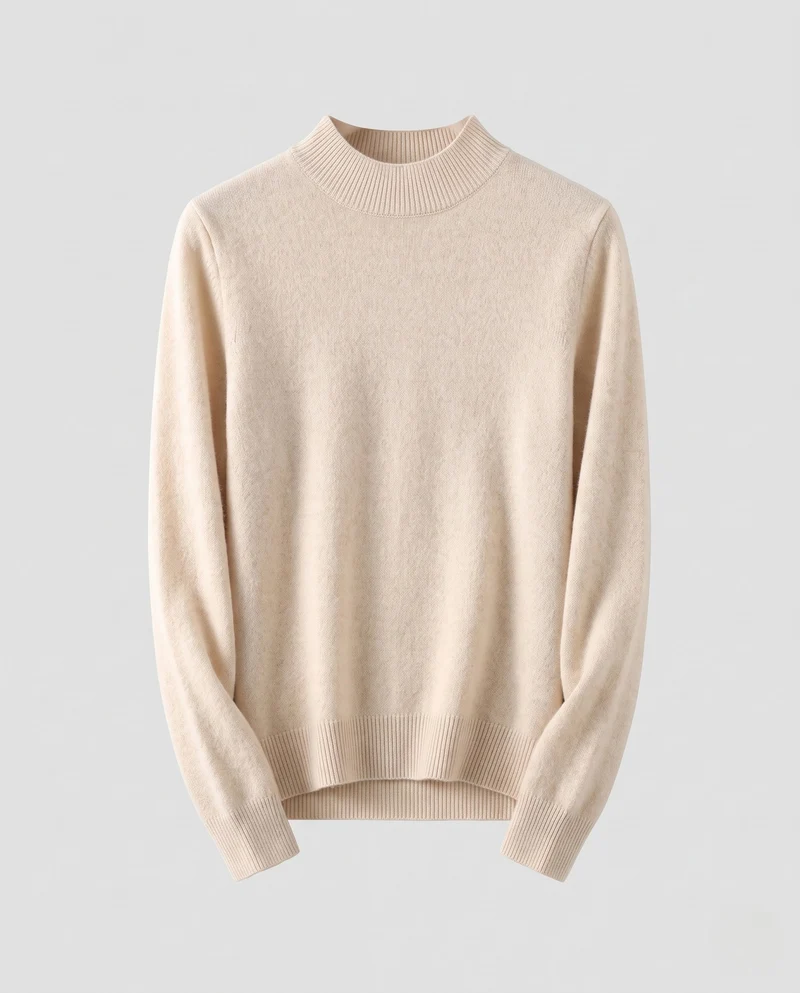 Damen Feiner Kaschmir‑Look Rollkragenpullover mit schmaler Passform Nord Taschen