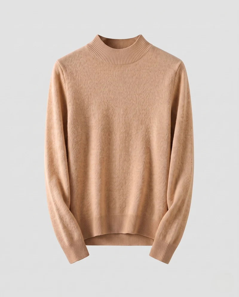 Damen Feiner Kaschmir‑Look Rollkragenpullover mit schmaler Passform Nord Taschen