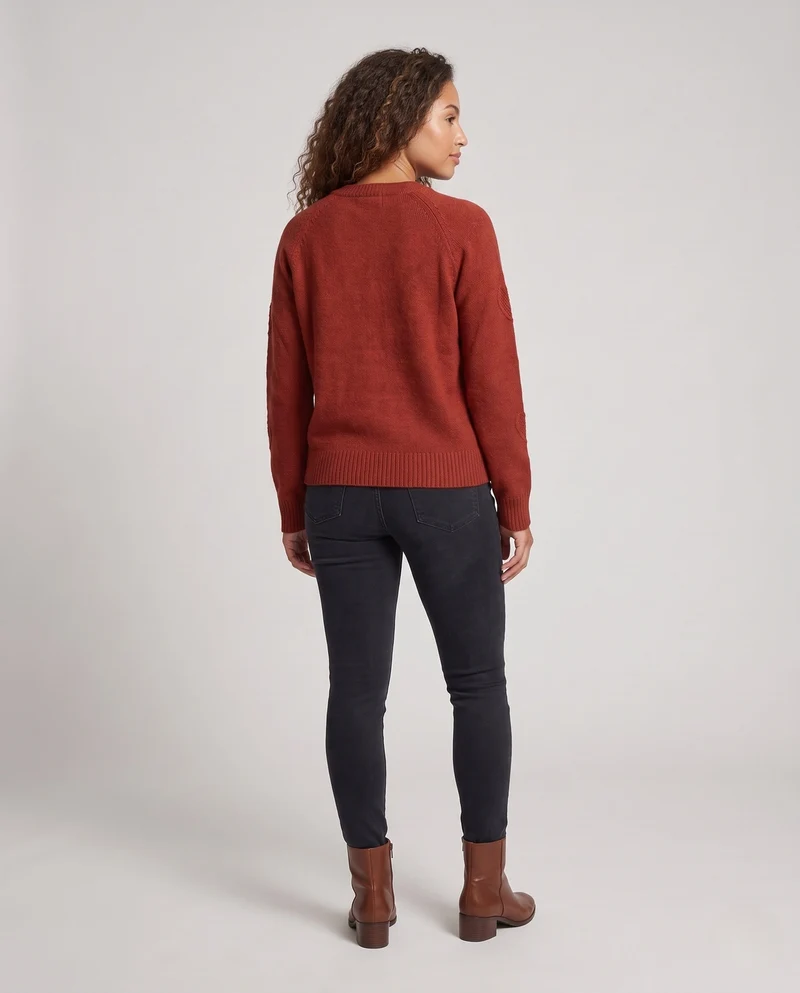 Damen Herz-Ajour Feinstrick-Cardigan mit Rundhalsausschnitt und kaschmirähnlicher Mohair-Optik Nord Taschen
