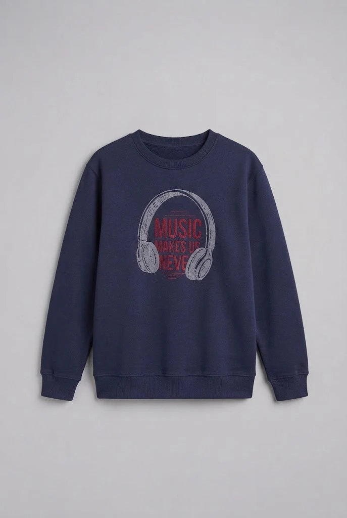 Damen Gemütlicher Sweatshirt mit Kopfhörer Design Nord Taschen