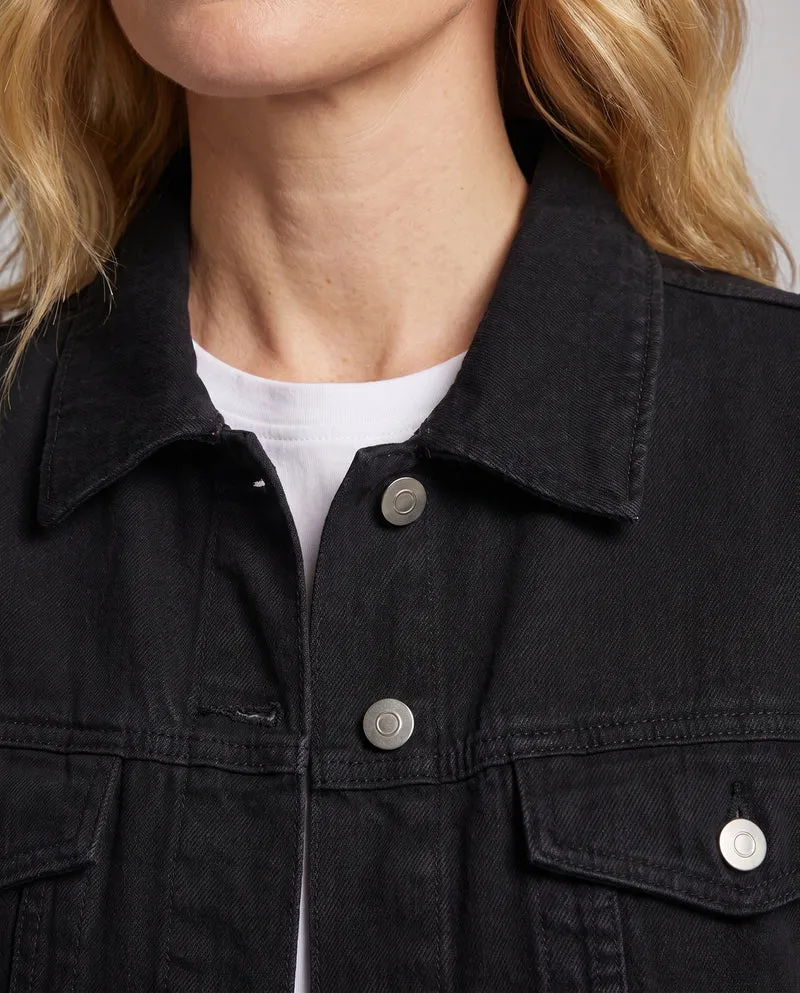 Damen Freizeit Denim Jacke Nord Taschen